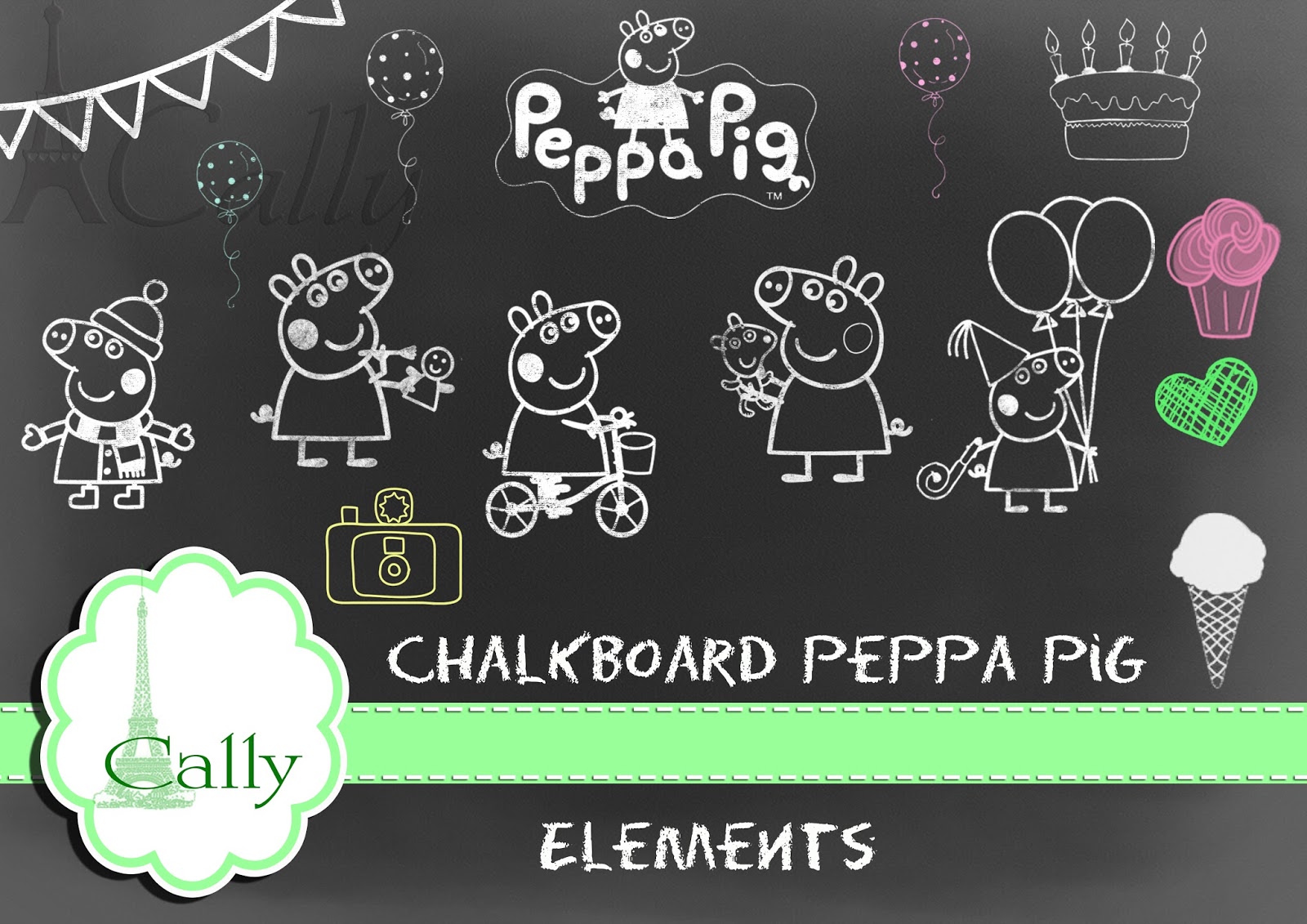 Chalkboard kits e Ideias CALLY'S DESIGNKits Personalizados Gratuitos