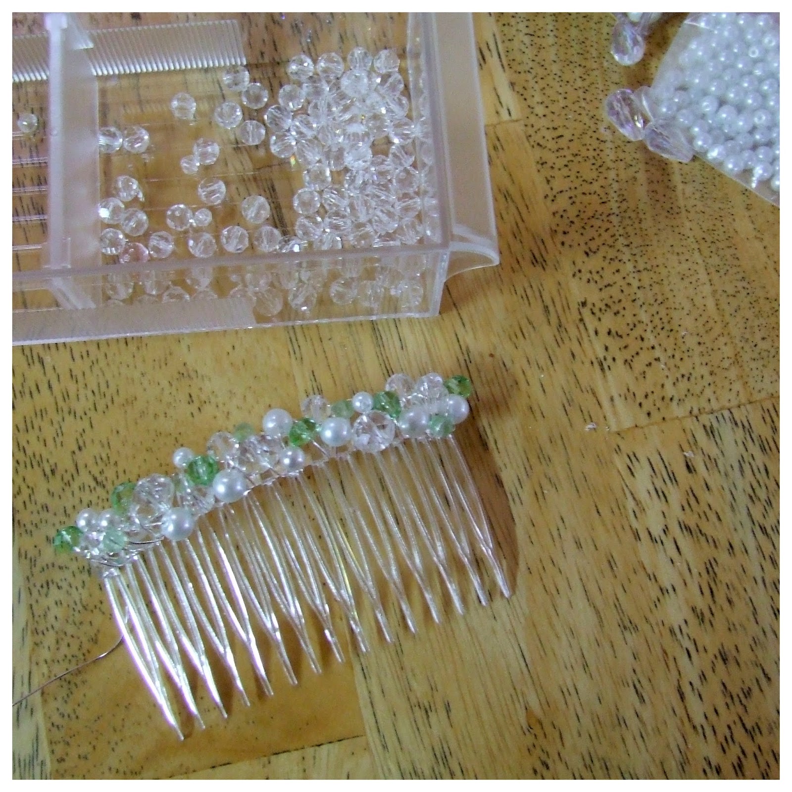 FitzBirch Crafts Beaded Hair Comb