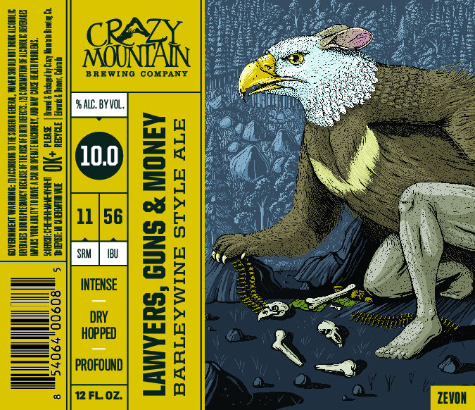 Crazy Mountain Lawyers, Guns & Money Barleywine & Emotional Rescue