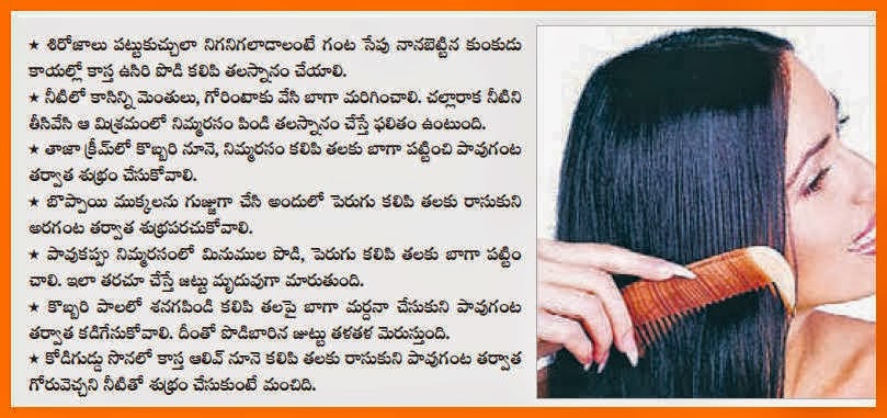 TELUGU BASHA: Hair care -- Telugu beauty tips