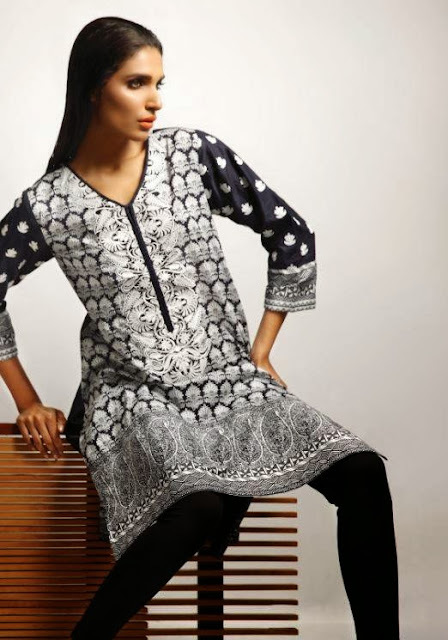 Khaadi Stylish Winter Wear Collection Black & White Dresses 2013-14 For Girls & Women Khaadi Stylish Winter Wear Collection Black & White Dresses 2013-14 For Girls & Women