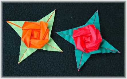 Origami Rose Brooch
