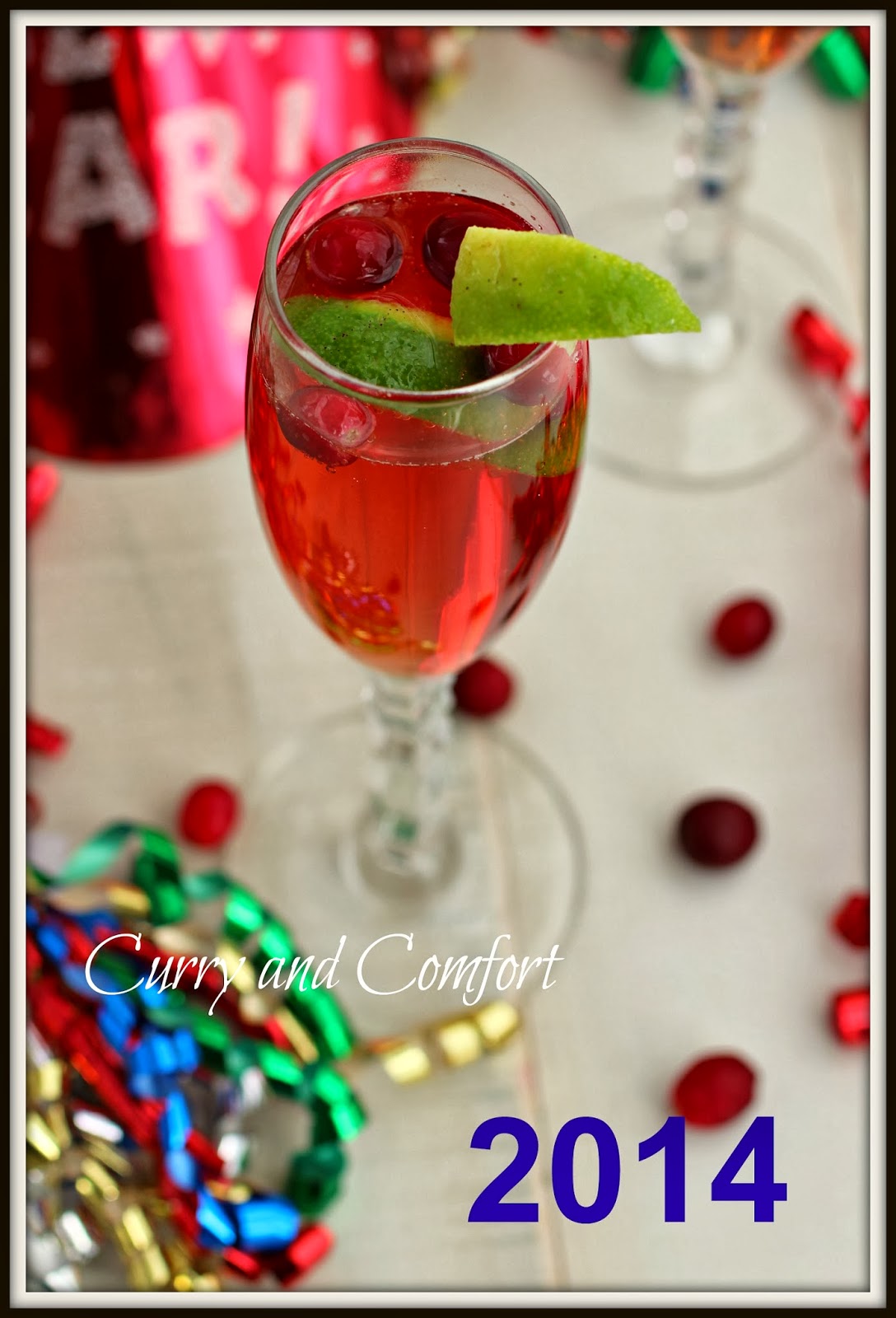 Kitchen Simmer Cranberry Champagne Cocktail