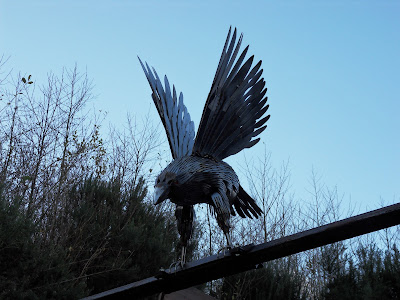 Metal eagle at Eden Project