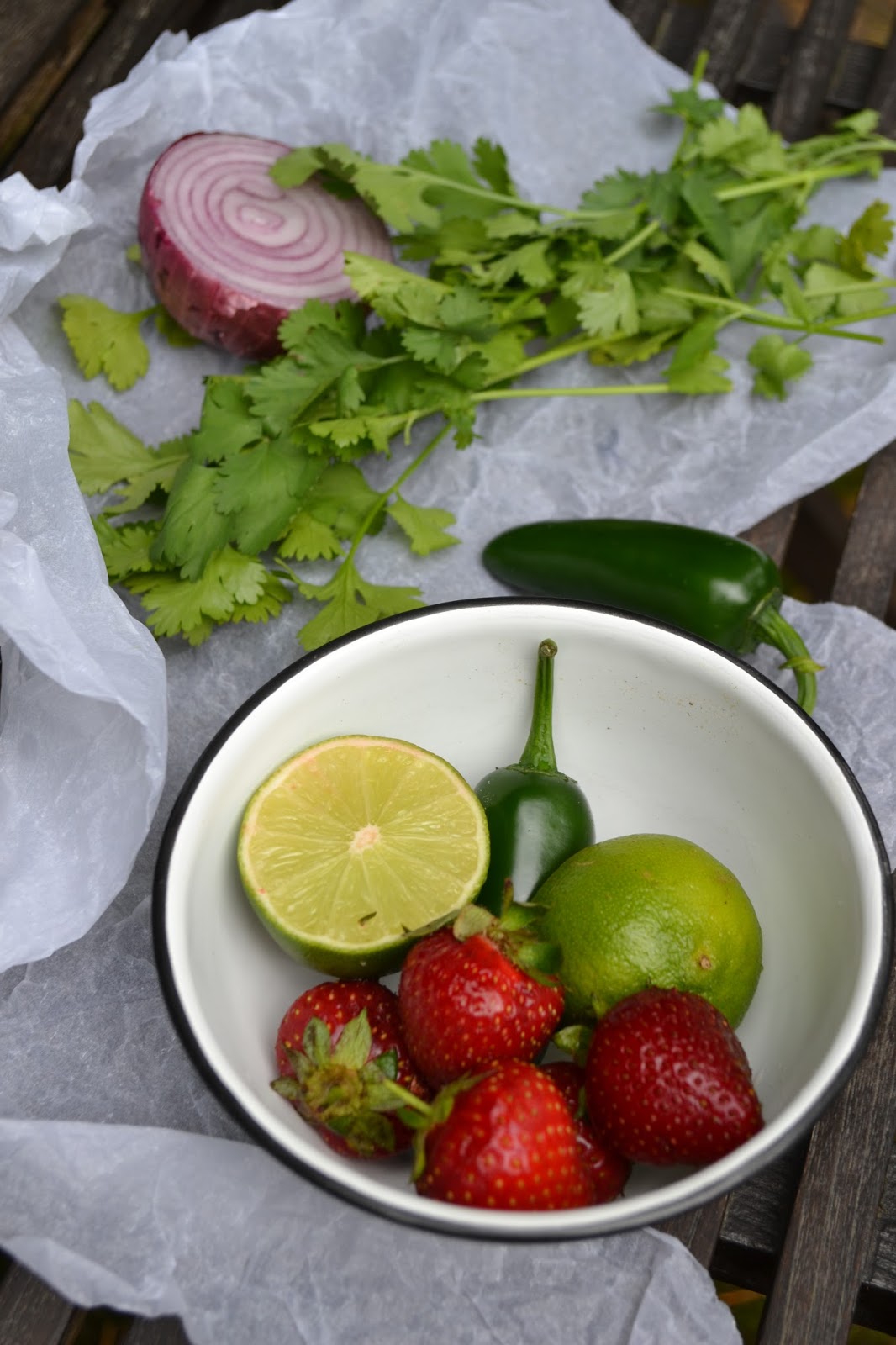 StrawberryJalapeño Salsa & ChiliSourCream Dipp (Deutsch & English