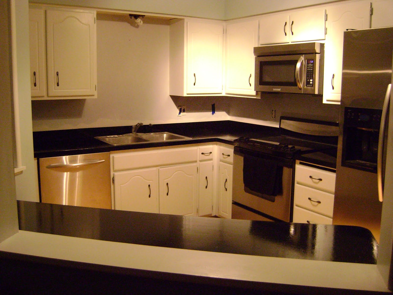 Our Hobby House Painted Faux Granite Countertops