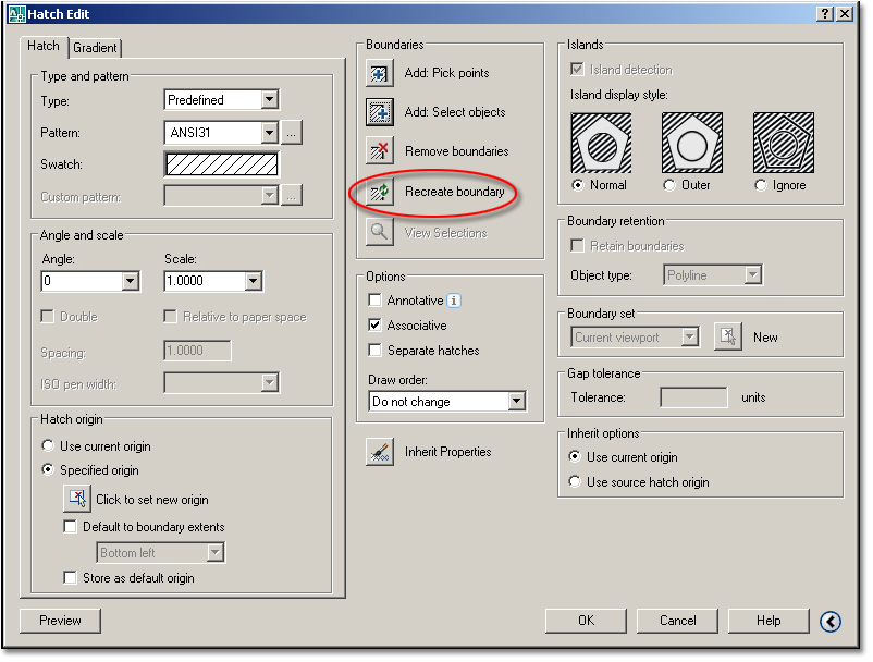 Cad Lisp and Tips Tip Recreate or Remove Boundary of a Hatch