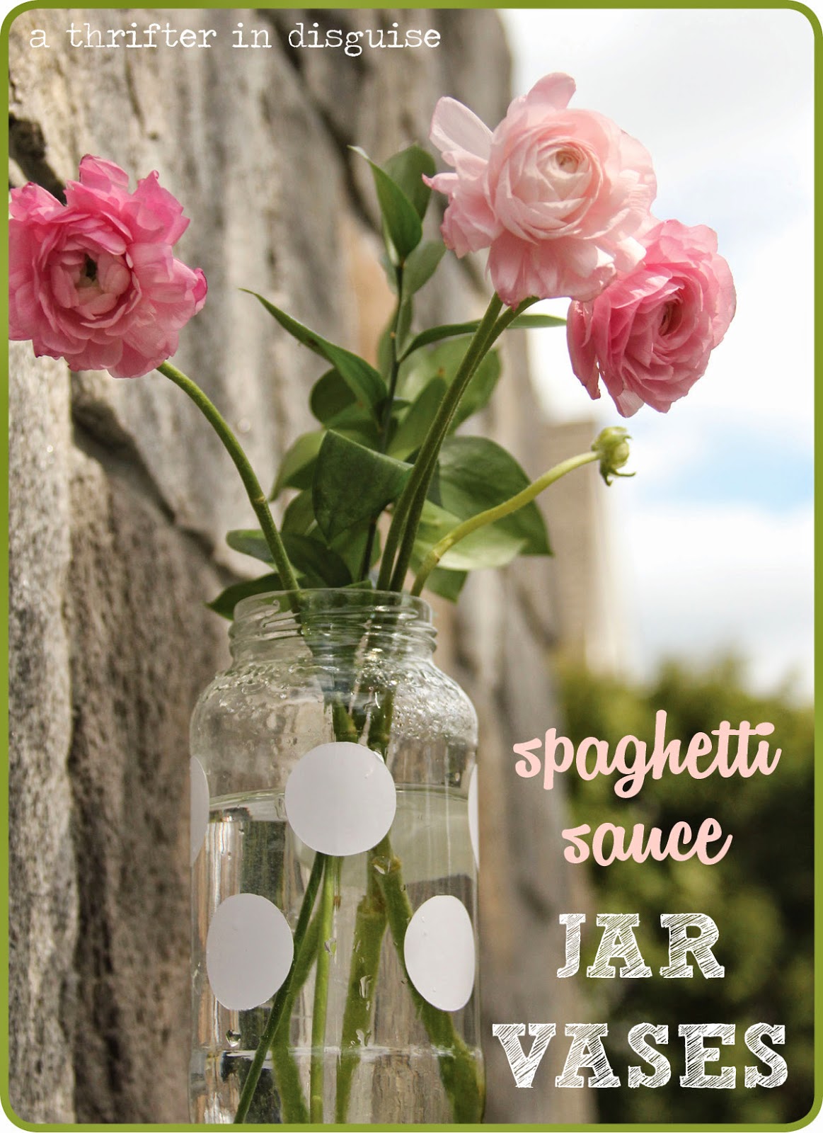 A Thrifter in Disguise DIY Geometric Vases {Upcycled Spaghetti Sauce Jars}
