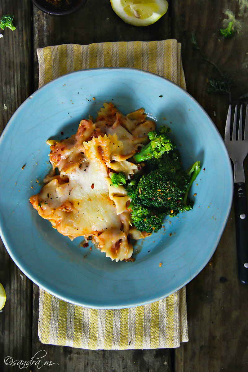 Baked Bow Pasta with Broccoli