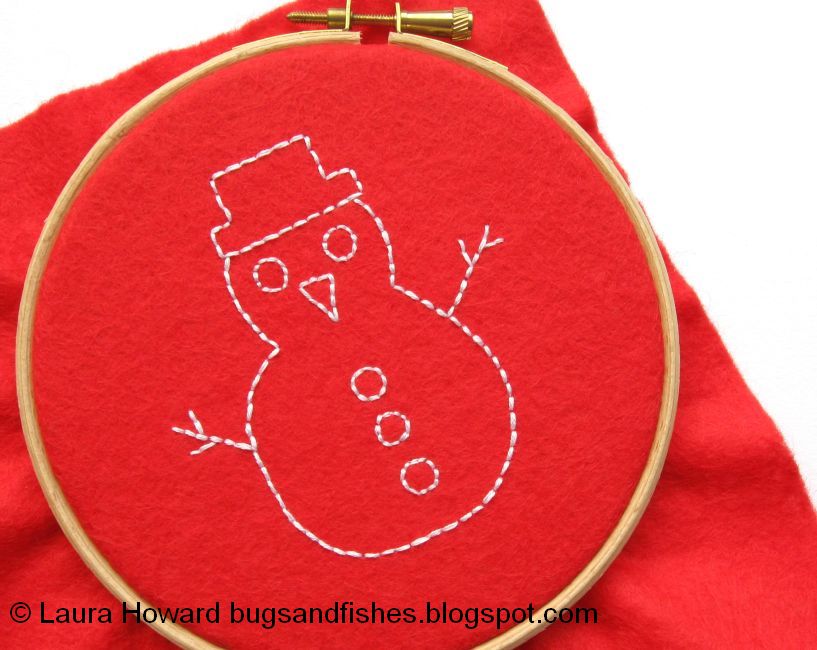Bugs and Fishes by Lupin How To Embroidered Felt Christmas Baubles