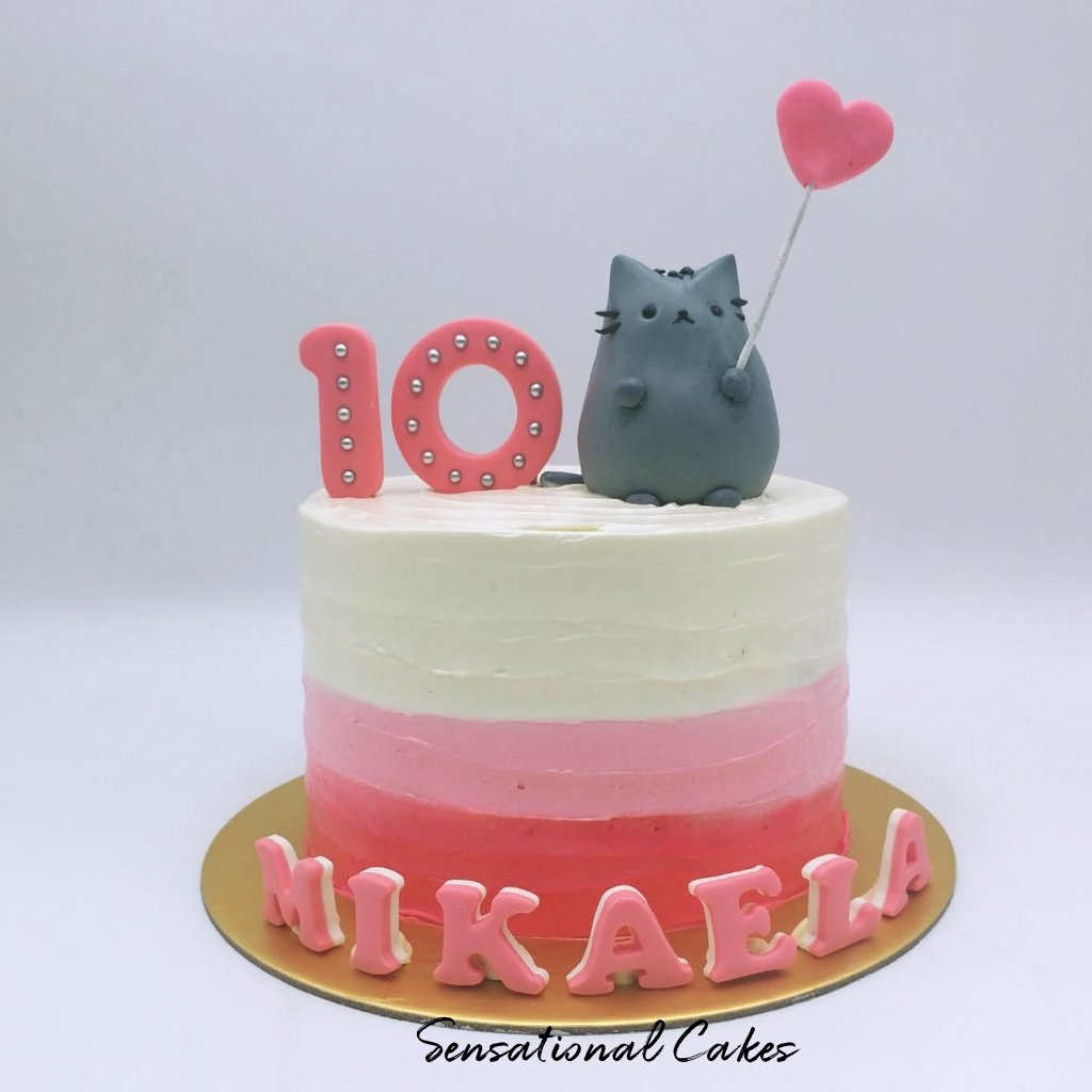 The Sensational Cakes: Cat children 3d handcrafted figurine pink ...