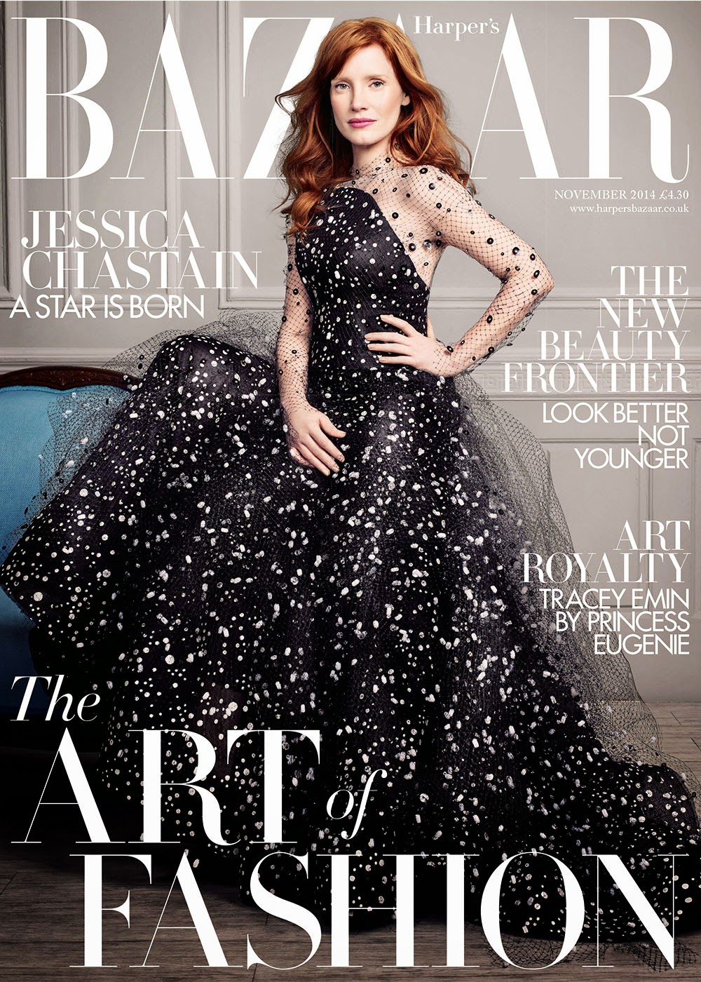 Smartologie: UPDATED: Jessica Chastain for Harper's Bazaar UK November 2014