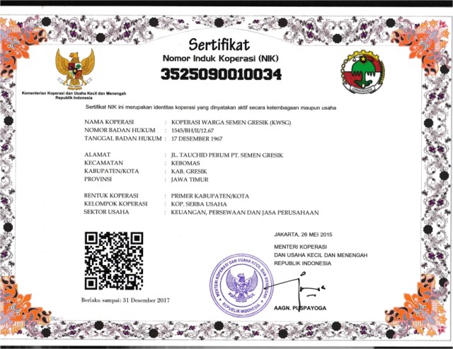 contoh sertifikat
