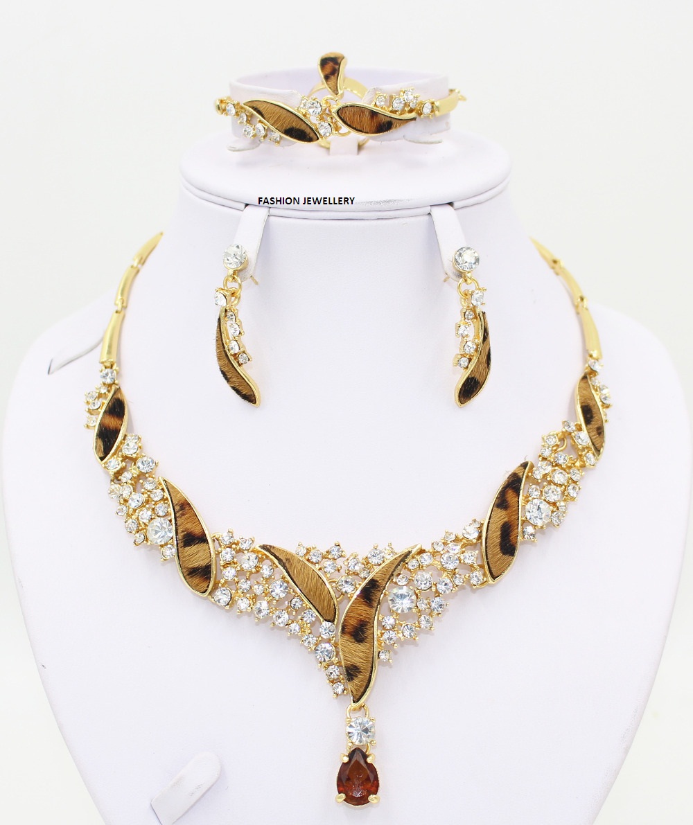 Dubai Pearl Diamond New Fashion Jewellery Necklace Set 1981 Fashion