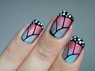 nailz craze holographic butterfly wings nc01 stamping plate shaka silver pupa strawberry holo