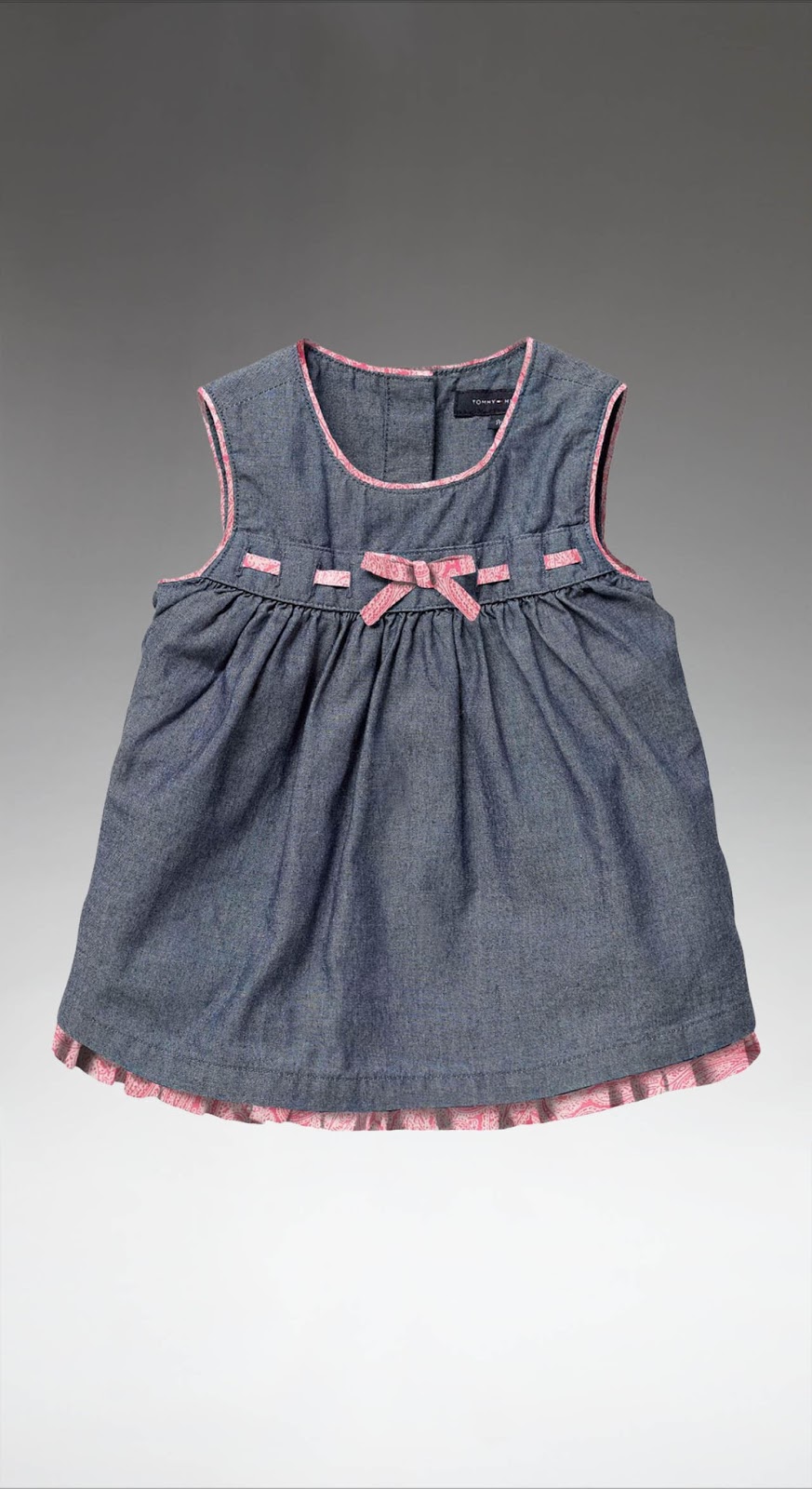 Purple Doughnuts Tommy Hilfiger Baby Girl Chambray Dress In 0 6