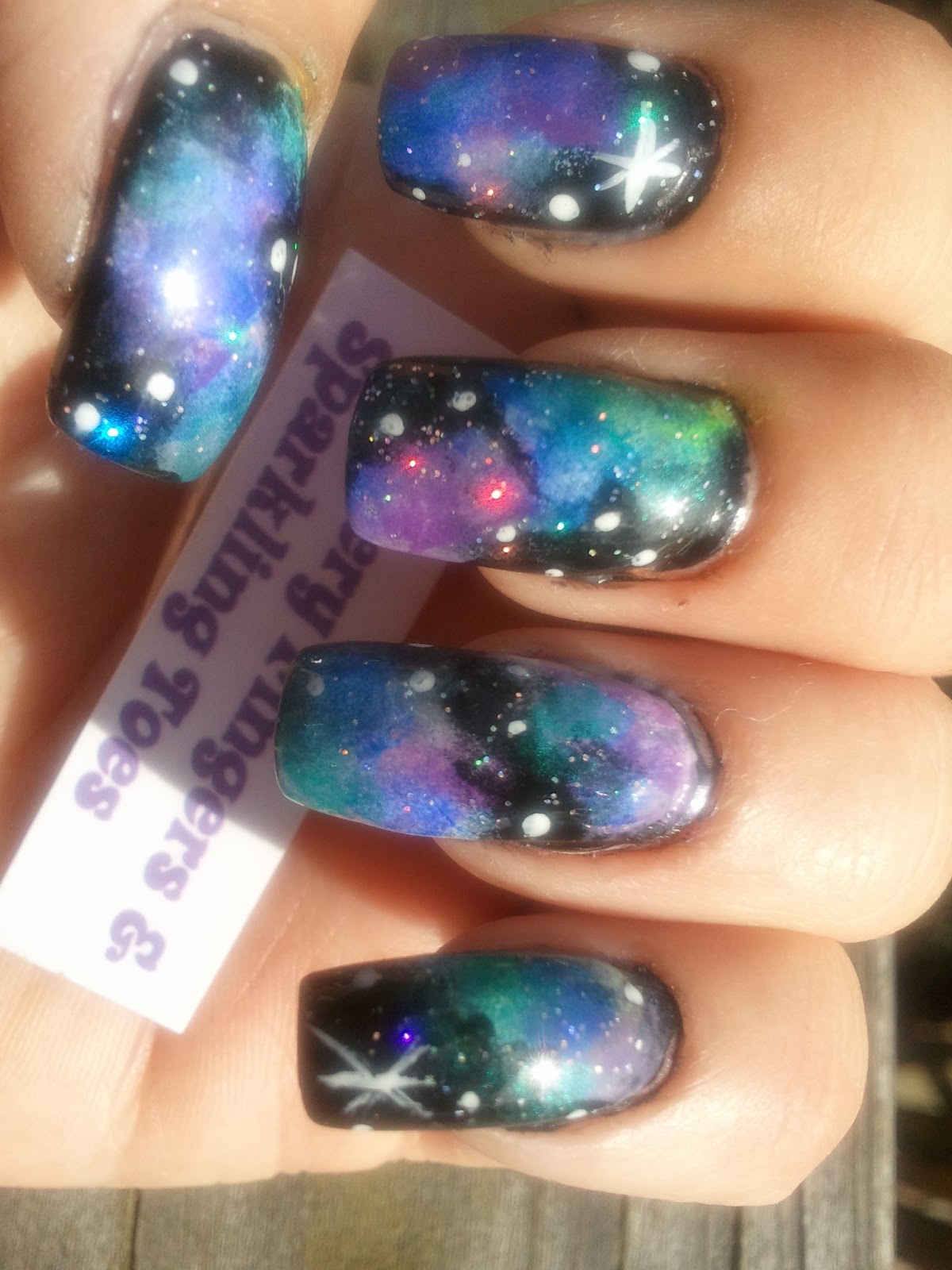 Glittery Fingers & Sparkling Toes Day 19 Galaxy, R31DC