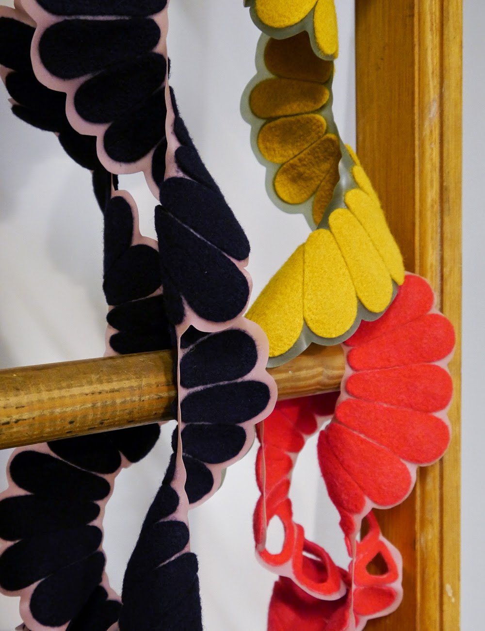 Scarves by Collette Paterson at The Haberdashery Project Dundee, craft shop, grand opening, sewing, crafting, DIY, supplies, haberdashery, The Haberdashery Project, new store, scarves, Collette Paterson