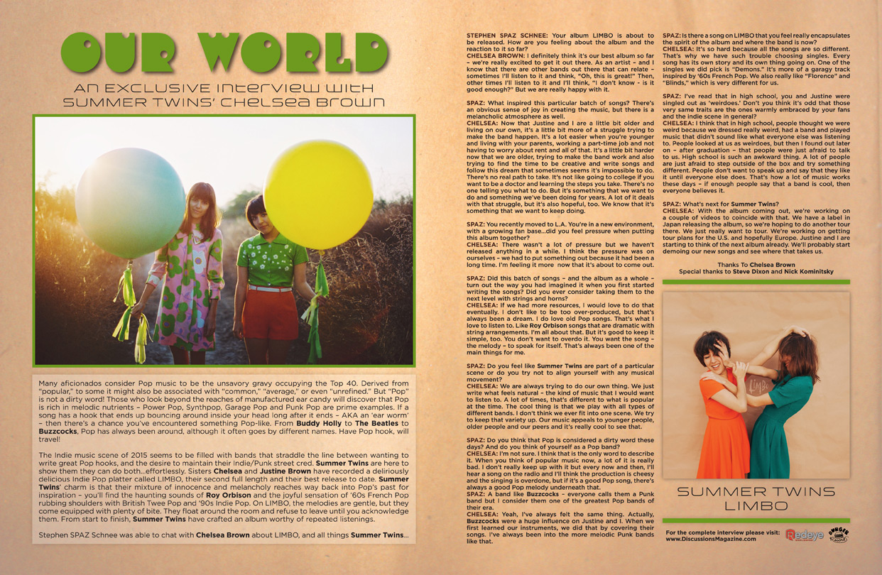 Discussions Magazine Music Blog September 2015