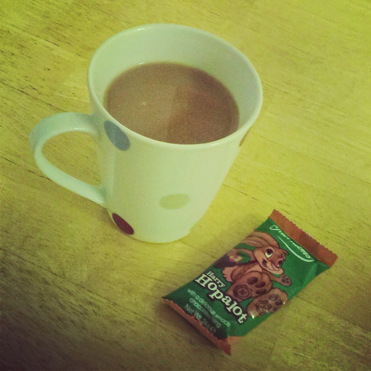 Tea and Harry Hopalot Chocolate