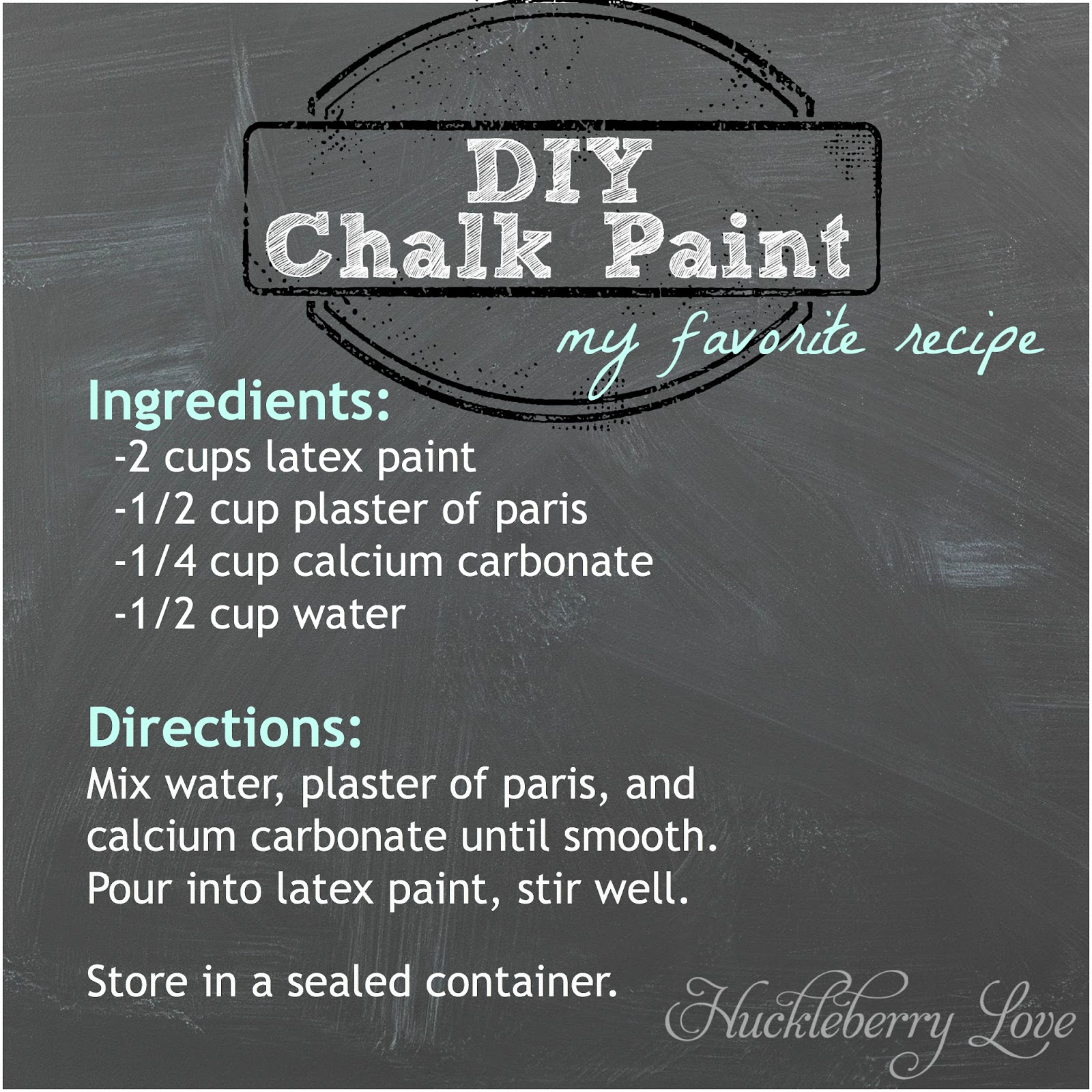 Huckleberry Love DIY Chalk Paint {recipe}