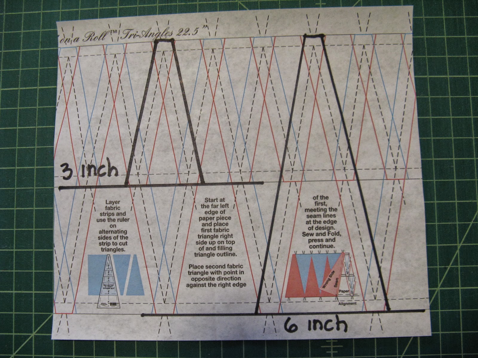 22.5 Degree TriAngle Tutorial with Triangles On A Roll Triangles on
