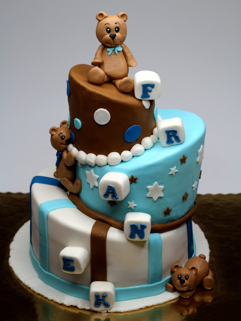 Tiered Cake with Teddy Bears