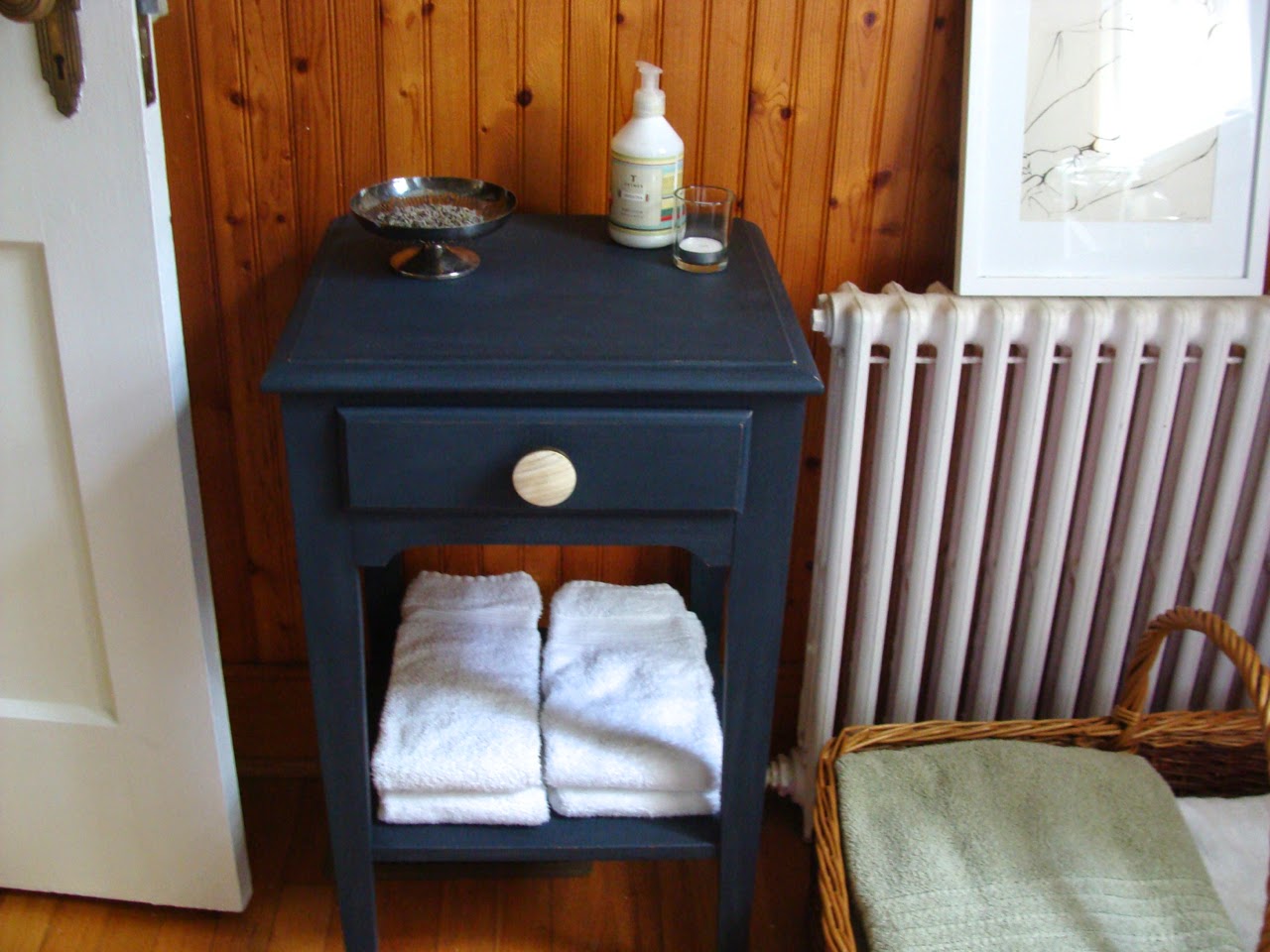 Something Ivory DIY MilkPainted Bathroom Table