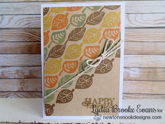 Fall Leaf Card by Lydia Brooke for Newton's Nook Designs | Falling into Autumn Stamp set