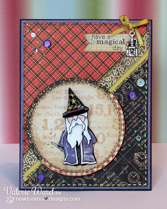Magical Day Wizard Card by Valerie Ward using Magical Dreams Stamp Set - Newton's Nook Designs