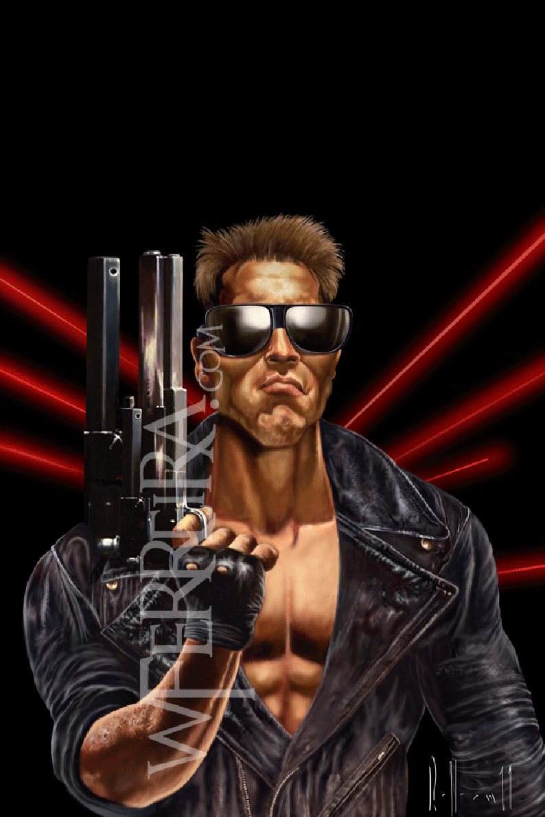 Caricatures & Illustrations: T - 800 Arnold Schwarzenegger