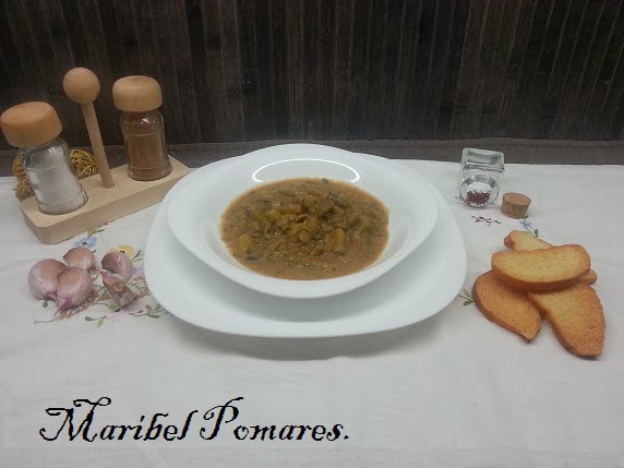 Espárragos En Salsa De Almendras.
