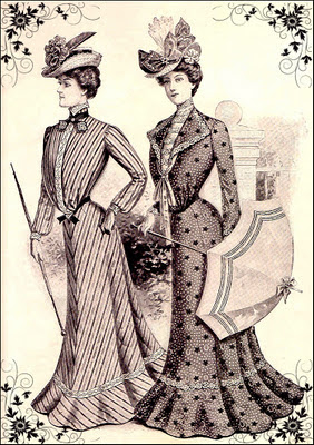 ilustraciones vintage para scrapbooking damas victorianas