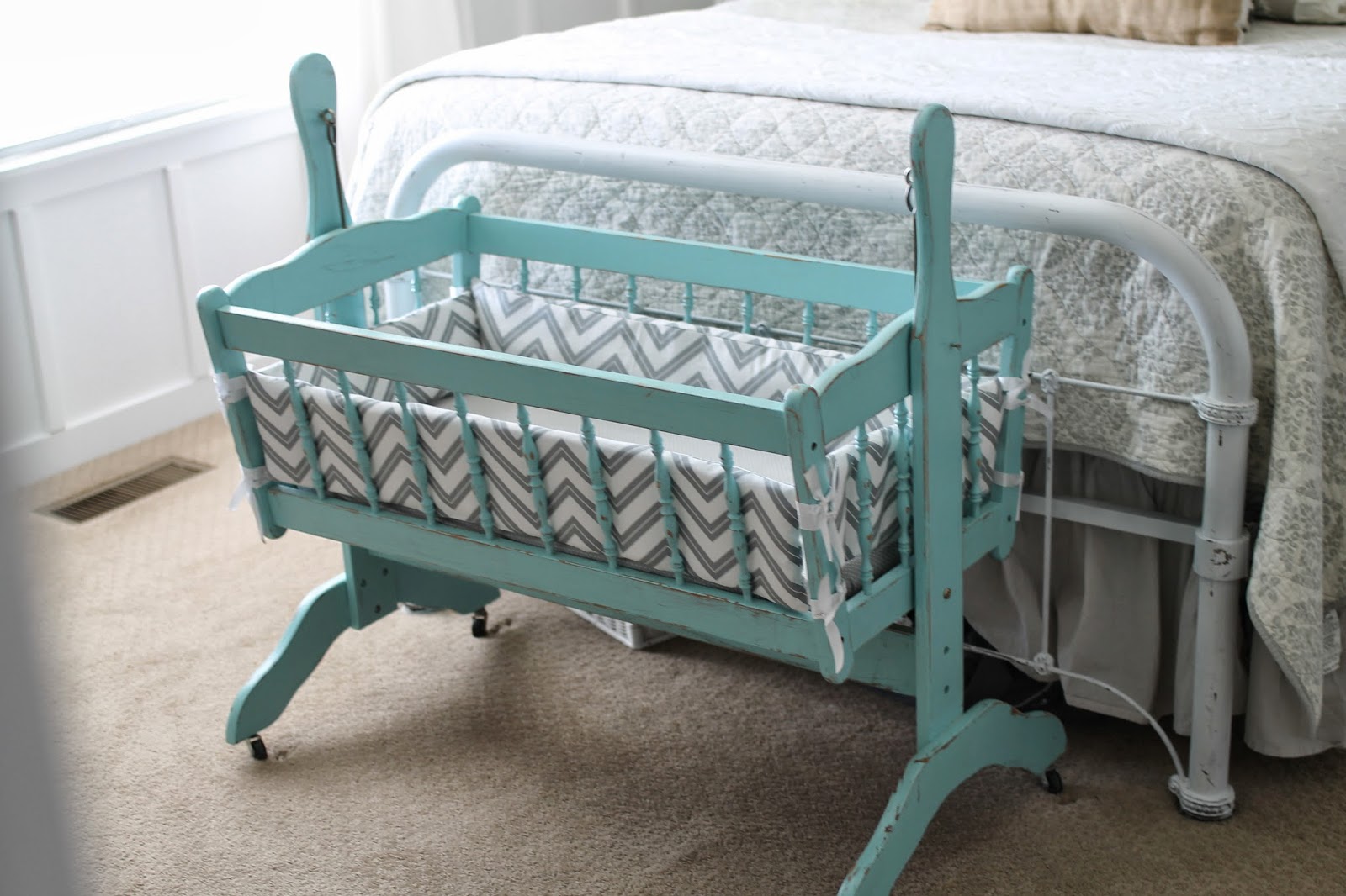Whimsical Treasures Adorable Gender Neutral Baby Cradle