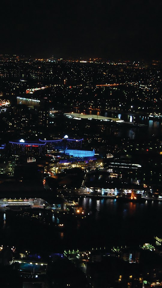 Sydney Top City View Night Lights Lockscreen Android Wallpaper