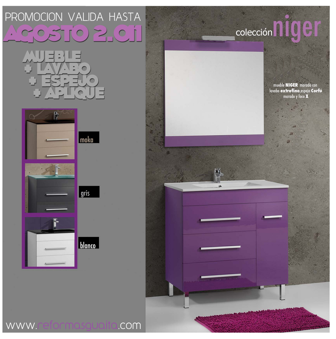 Colección NIGER de muebles de baño ~ Reformas Guaita