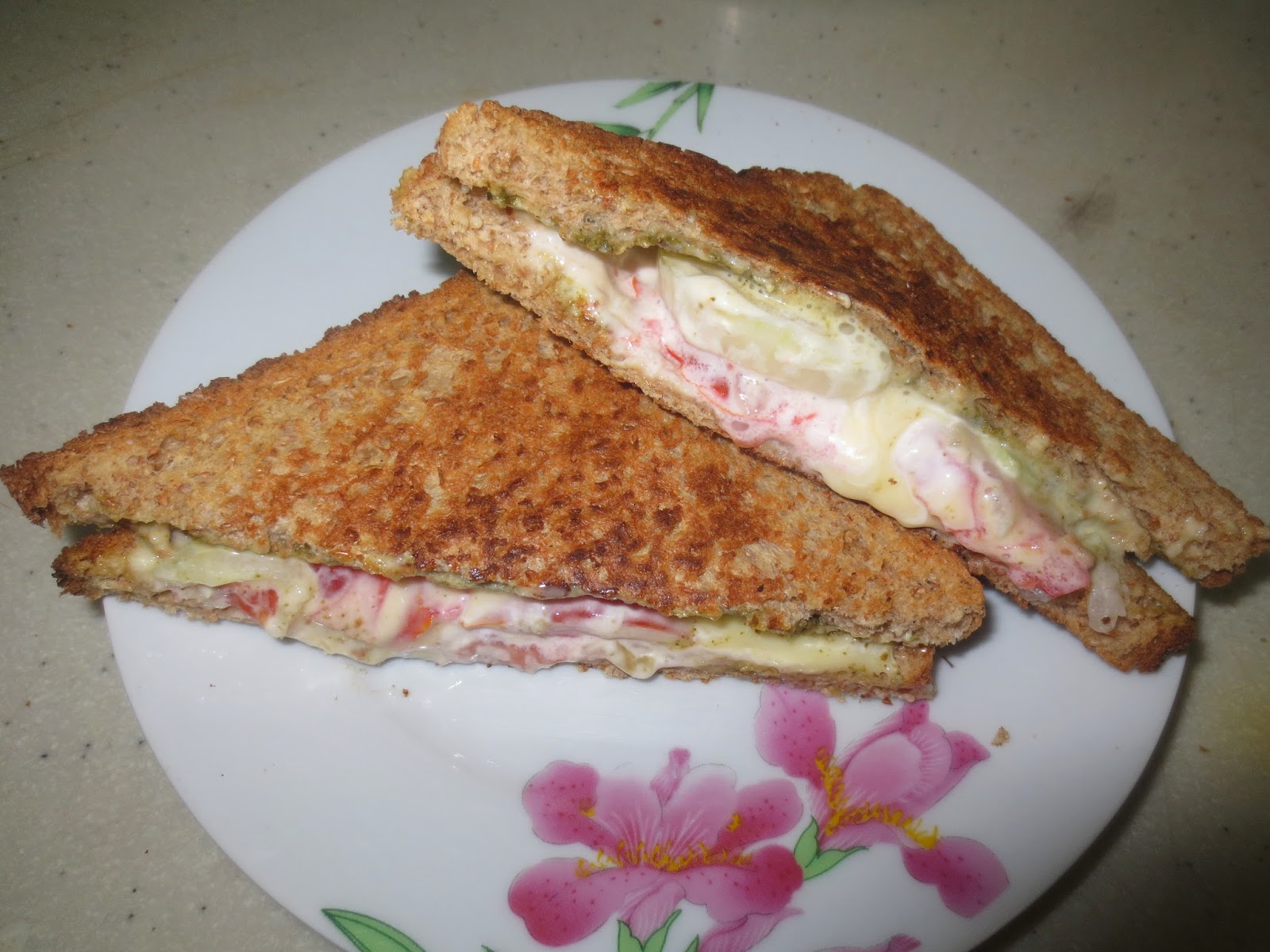 Home Cooking.... Cheese Onion Sandwich