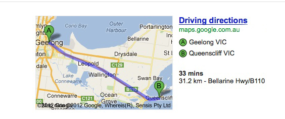 Street map Geelong Australia