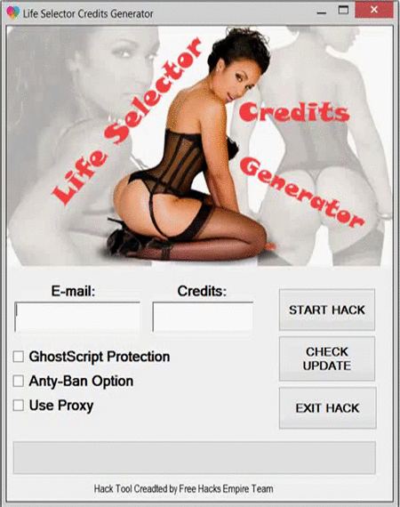 The new Life Selector Credits Generator v3.0 has almost the same idea as Li...