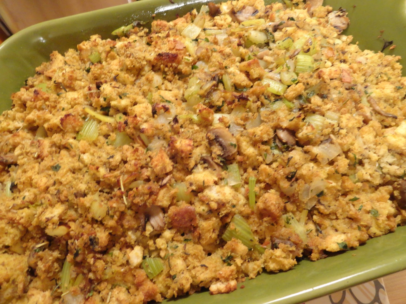 The "V" Word Onion, Celery and Mushroom Stuffing