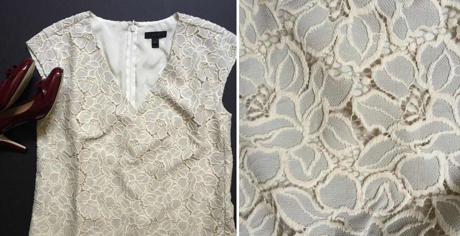 j crew white lace dress