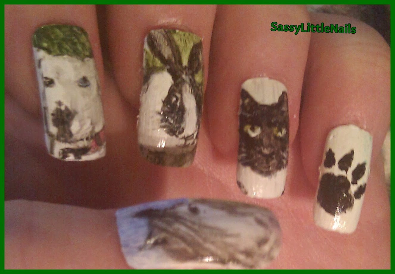 SassyLittleNails Animal Charity of the month nail art!