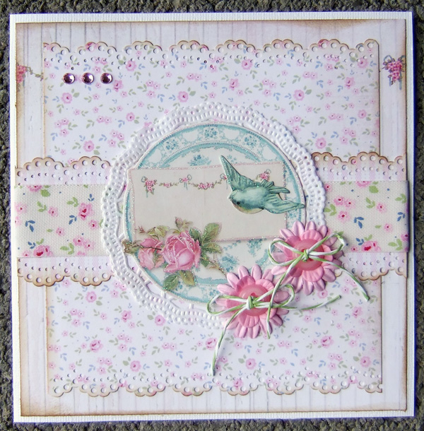 Panduro Hobby´s Scrapbooking Designteam Kort med Tilda papir