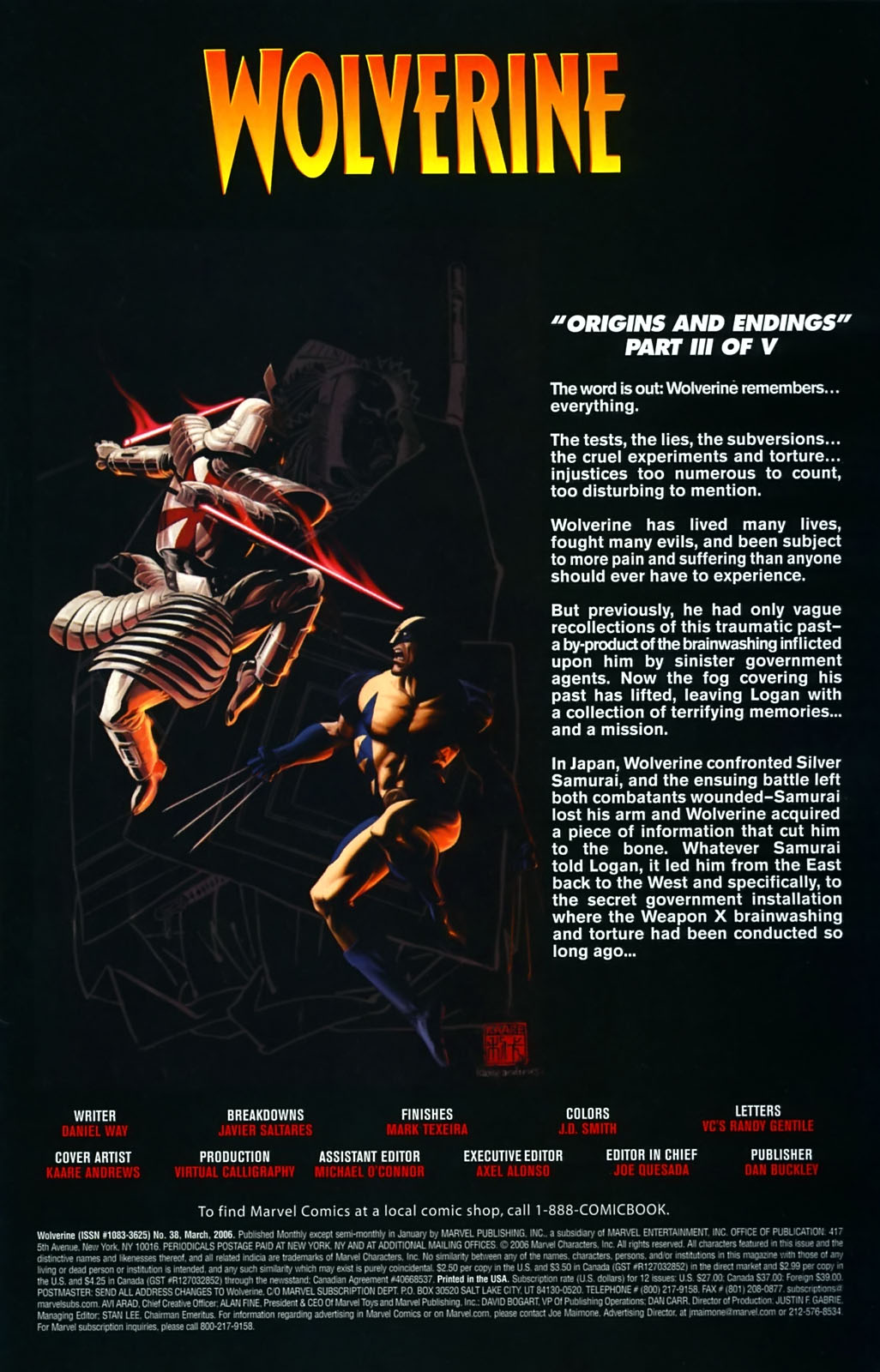 Read online Wolverine (2003) comic - Issue #38 - 2