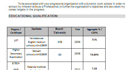 resume format for ece freshers pdf b tech ece fresher cv resume format for ece freshers pdf b tech ece fresher cv