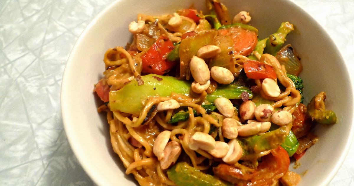 TOP KNOT let's make veggie chow mein with a licoricepeanut sauce!