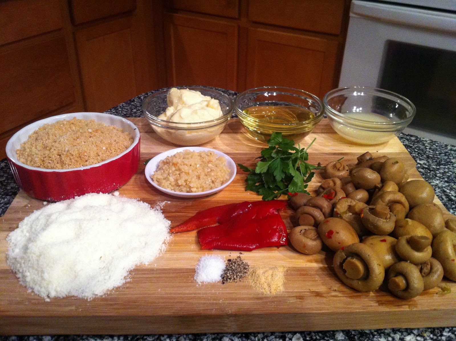 Deep Fried Mushrooms with Red Pepper Aioli Dipping Sauce