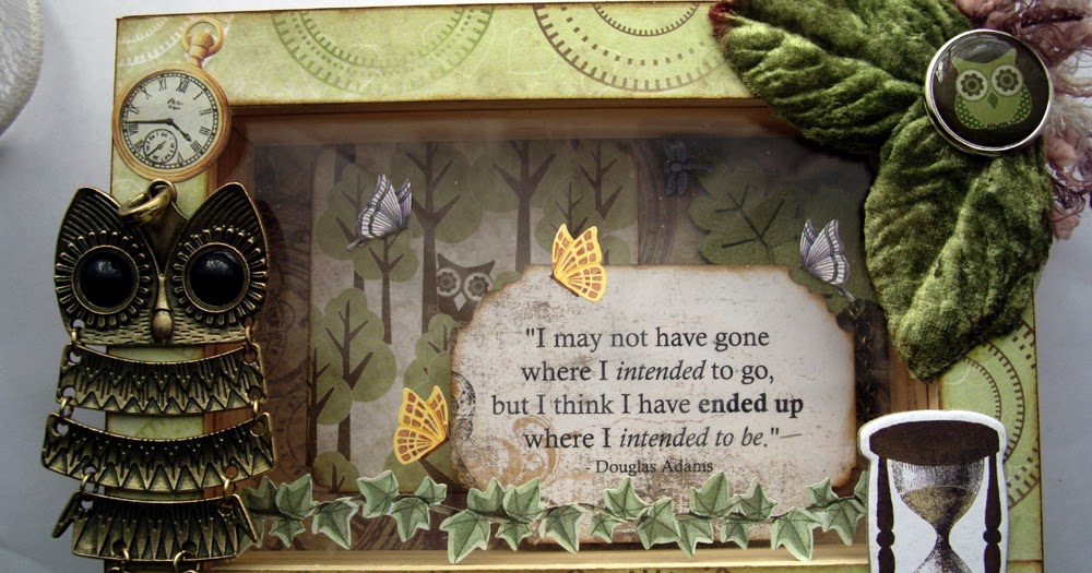 Handmade by Mum Owl Shadow Box and Scrapbook Embellishment kit