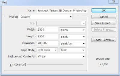 Membuat Tulisan 3D Dengan Photoshop  1