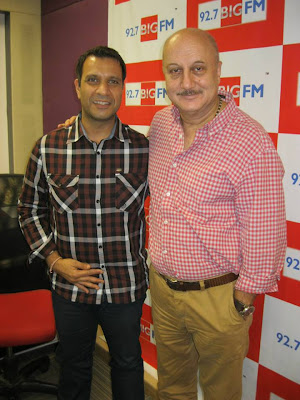 Anupam Kher at  92.7 BIG FM Studio 